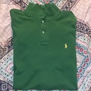 Ralph Lauren Polo shirt green with yellow horse
